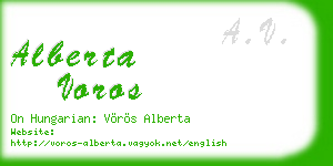 alberta voros business card